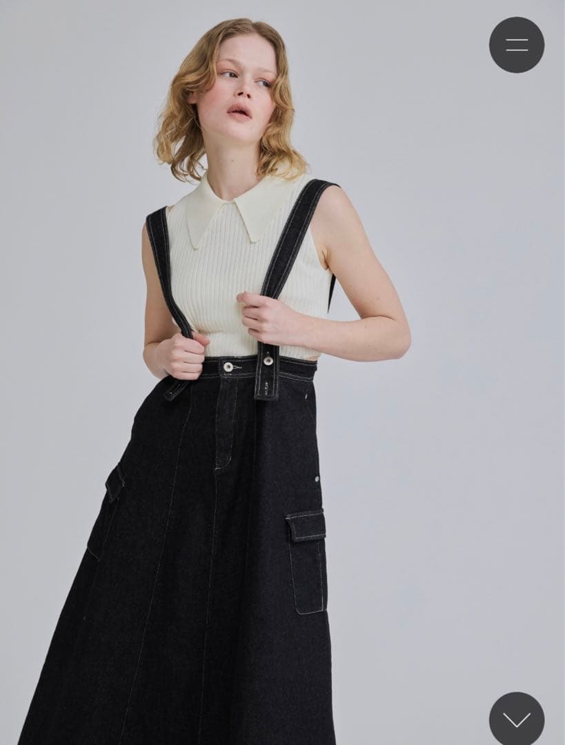 即完売★未使用タグ付★willfully デニムフレアジャンスカ