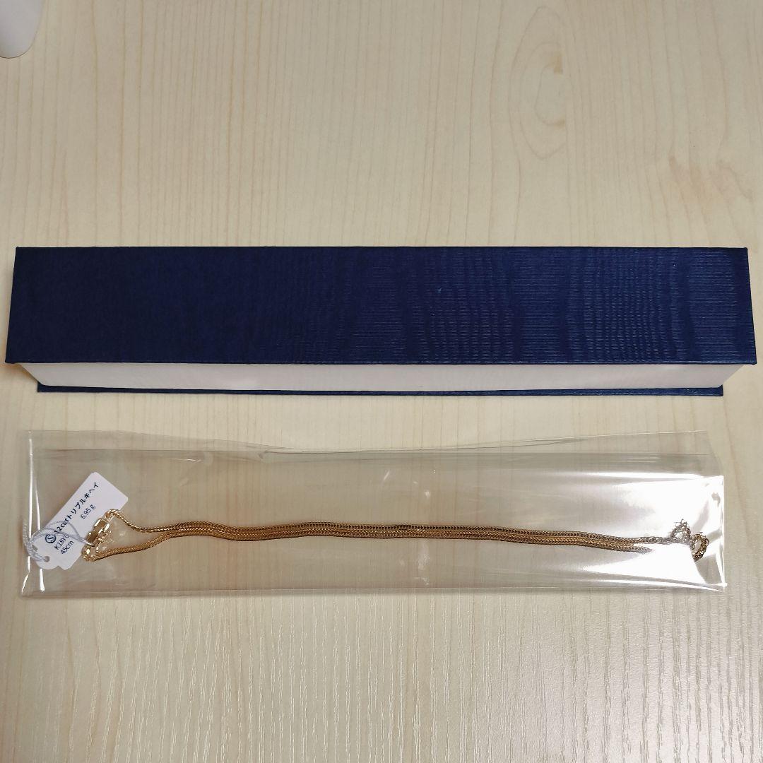 K18YG 12面トリプルキヘイ ネックレス 45cm 6.95g 新品