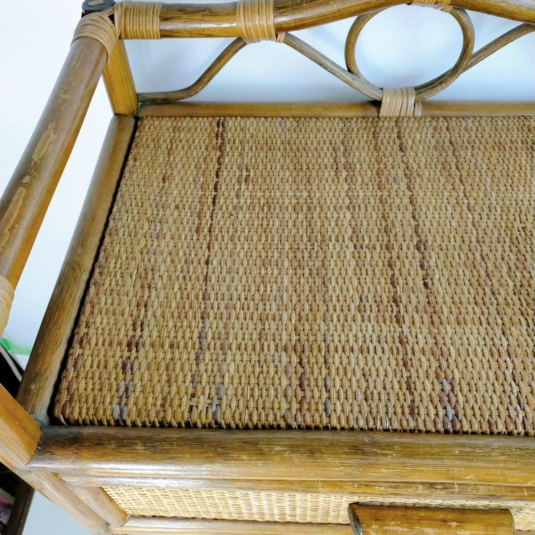 籐 ラタンチェスト 4段 収納 チェスト