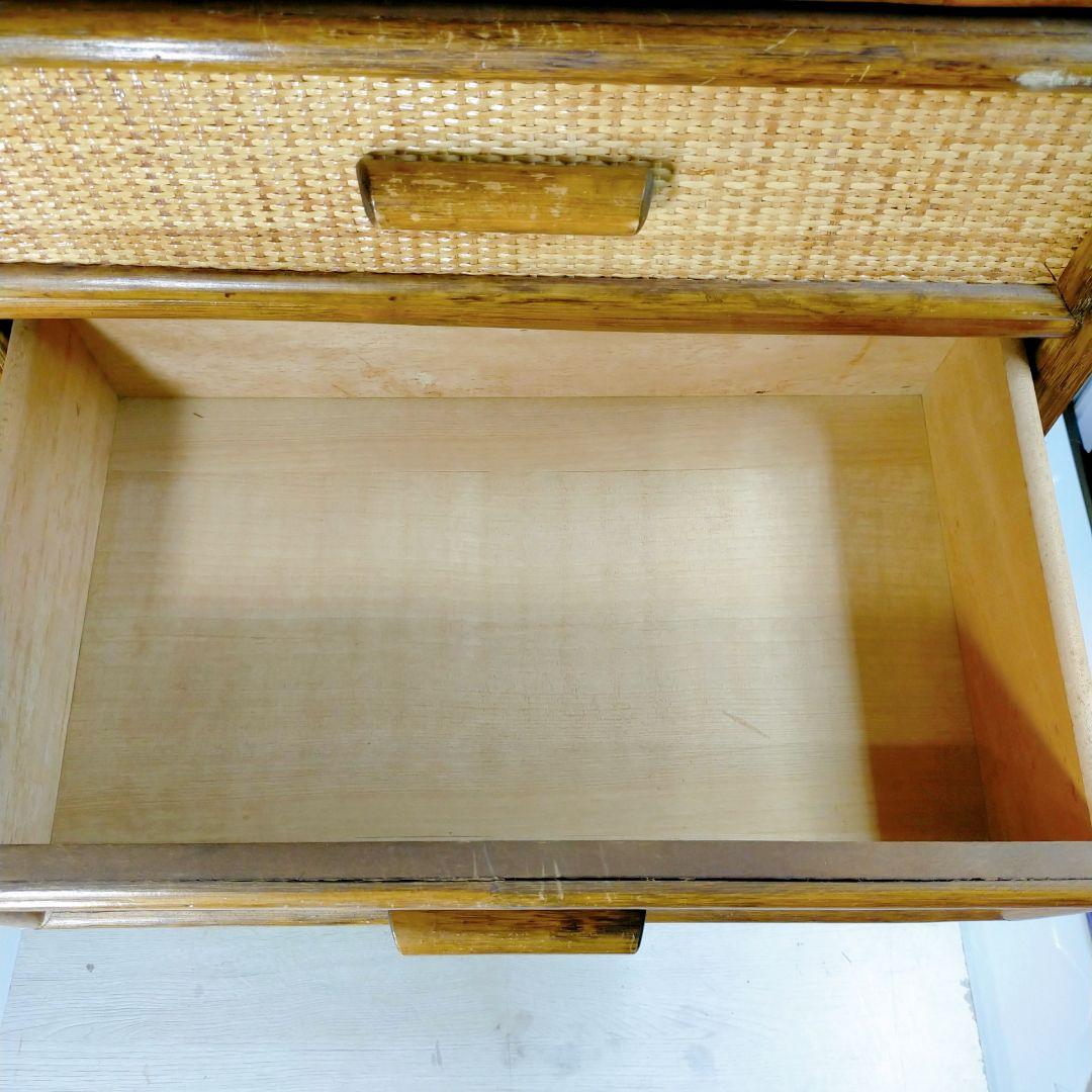 籐 ラタンチェスト 4段 収納 チェスト