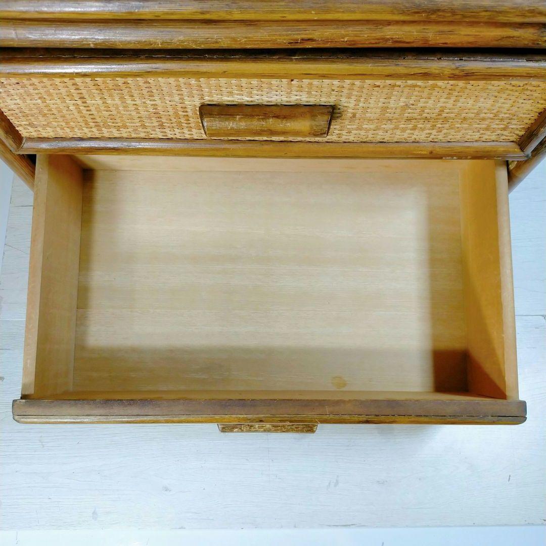 籐 ラタンチェスト 4段 収納 チェスト