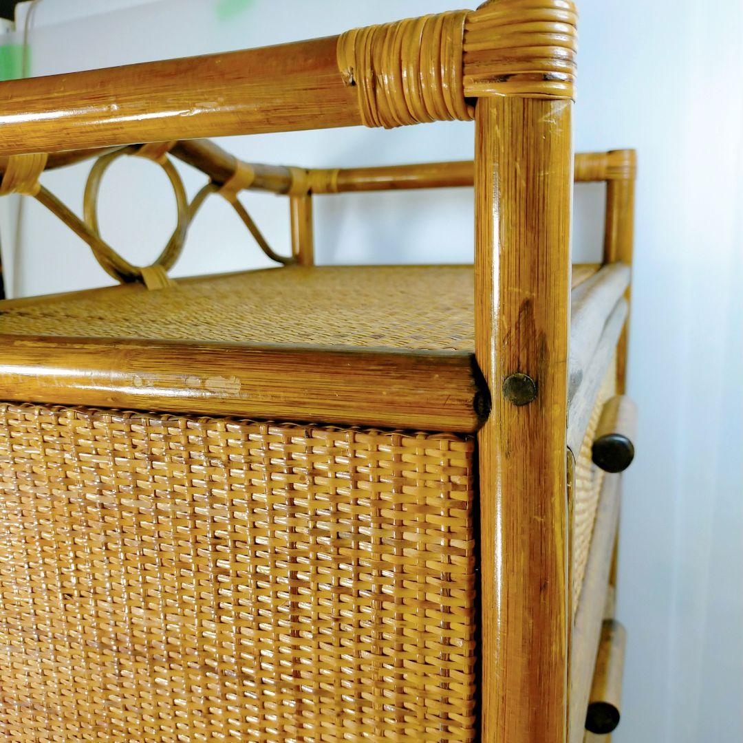 籐 ラタンチェスト 4段 収納 チェスト