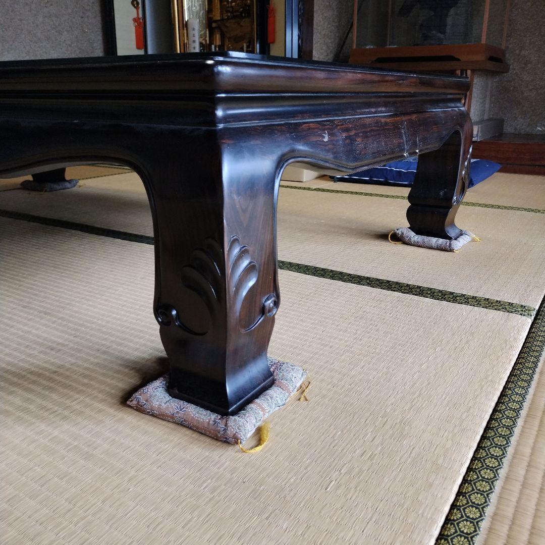 お値下げ可能　座敷机ガラス板付