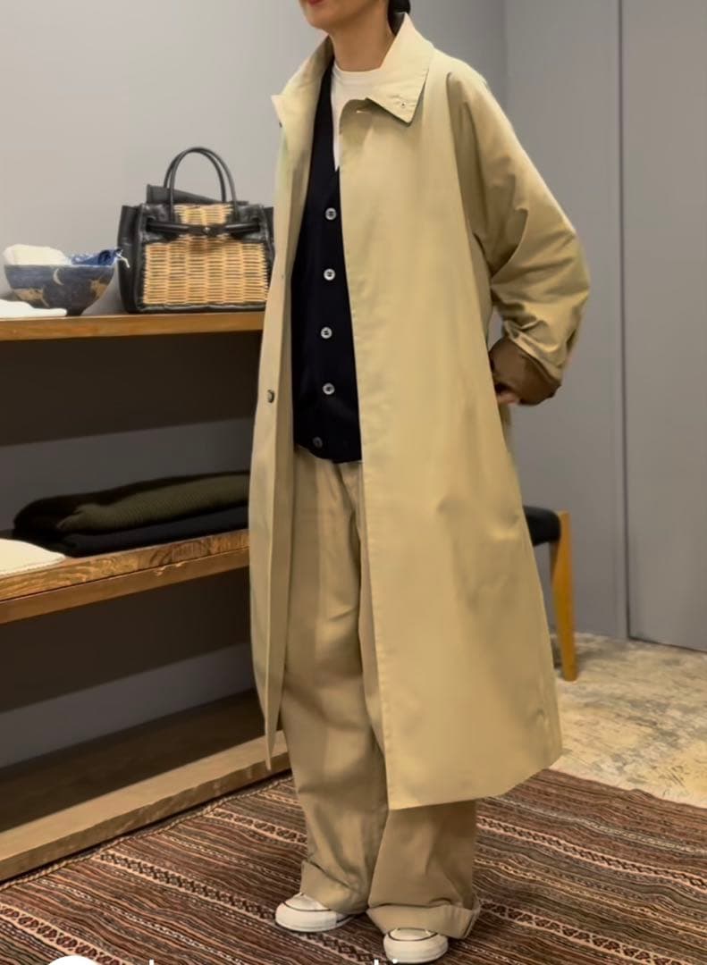 ONEfifth ワンフィフス　ステンカラーコート　ベージュ　サイズ3