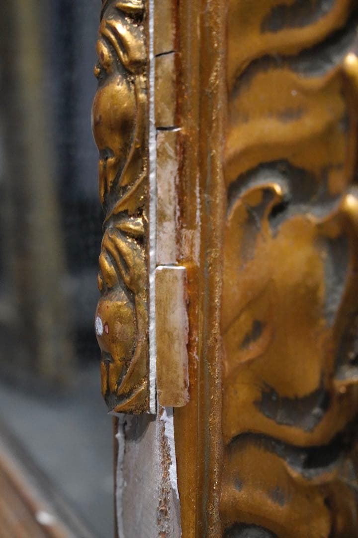 【交渉中】額装vintageミラー/GOLD