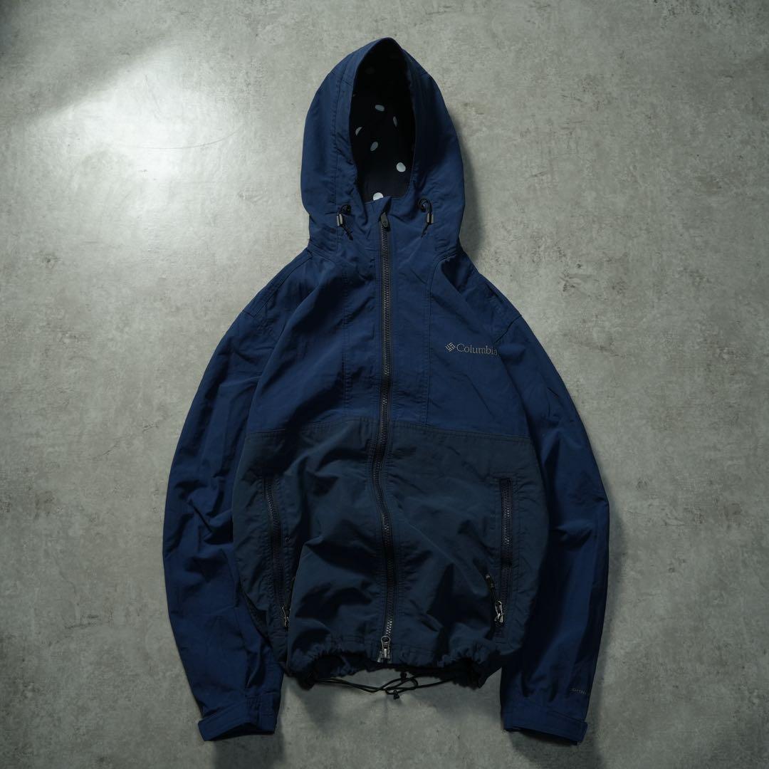 y2k Columbia 短丈 シェルジャケット ネイビー テック系 シティー