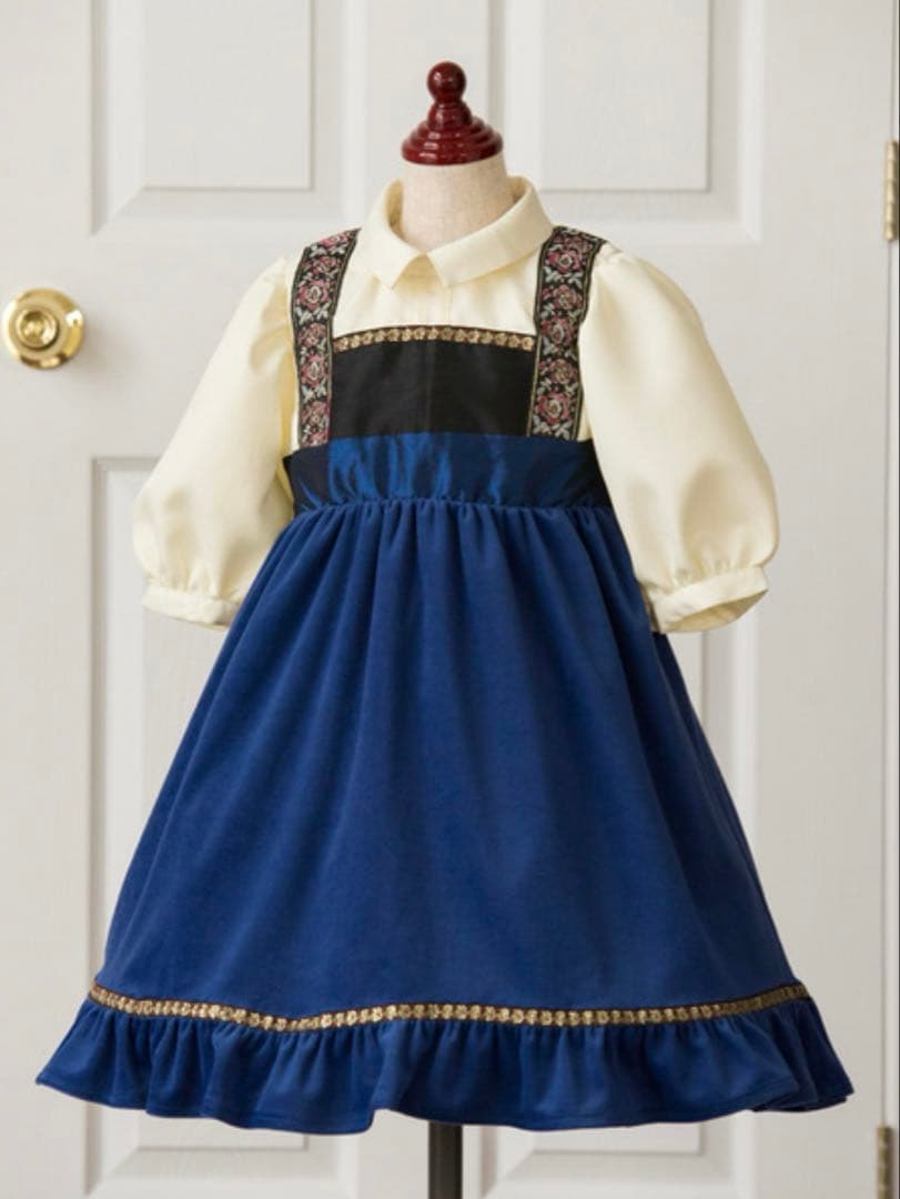 エルサ　幼少期風ドレス120サイズ　キャサリンコテージ　チロリアンパフスリーブ