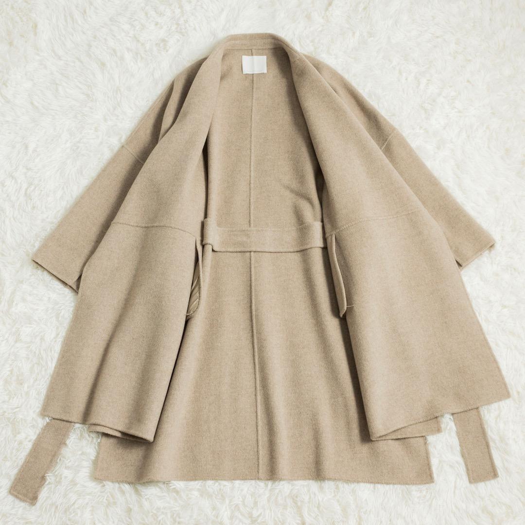 美品 GALLARDAGALANTE カシミヤハーフワイドコート ベージュ