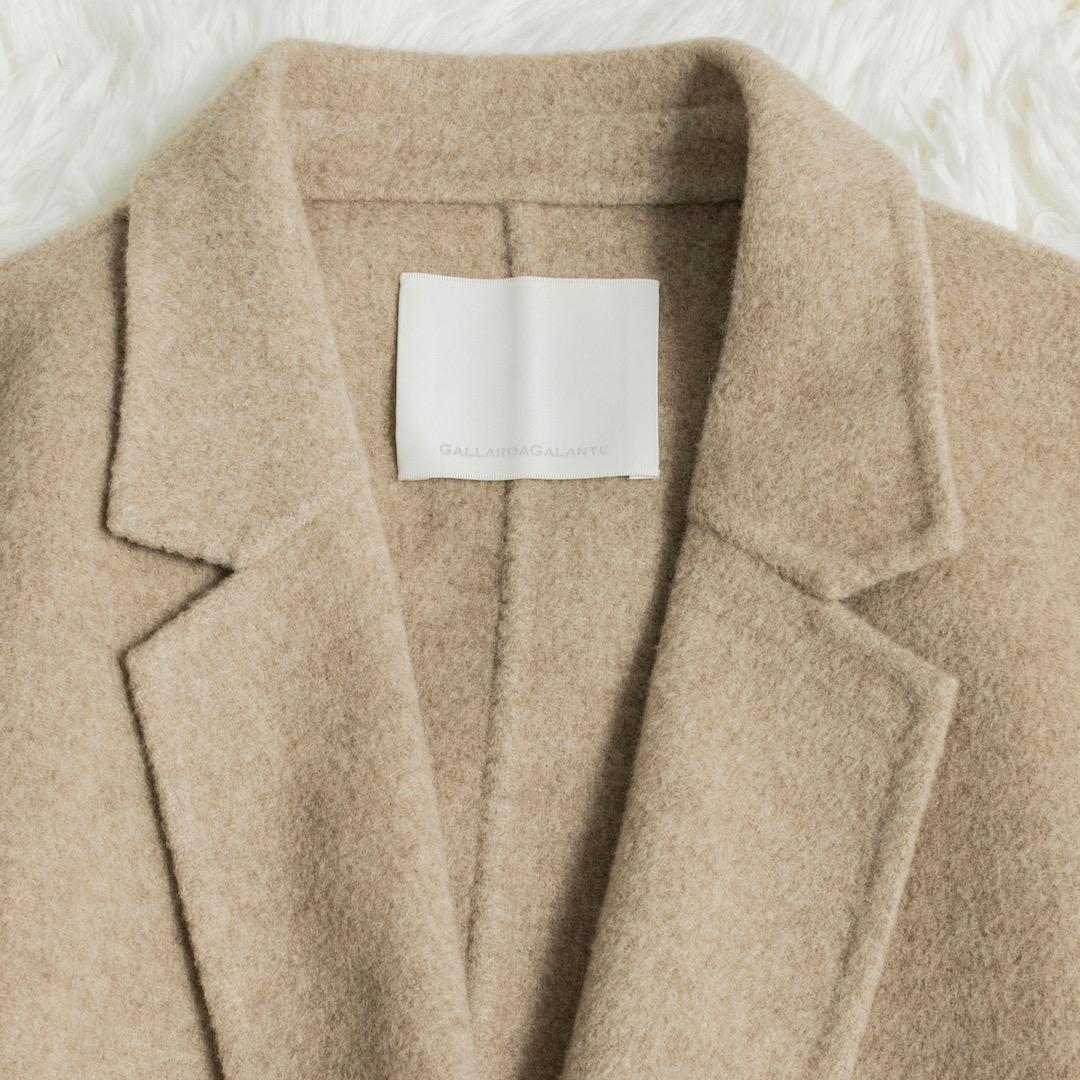 美品 GALLARDAGALANTE カシミヤハーフワイドコート ベージュ
