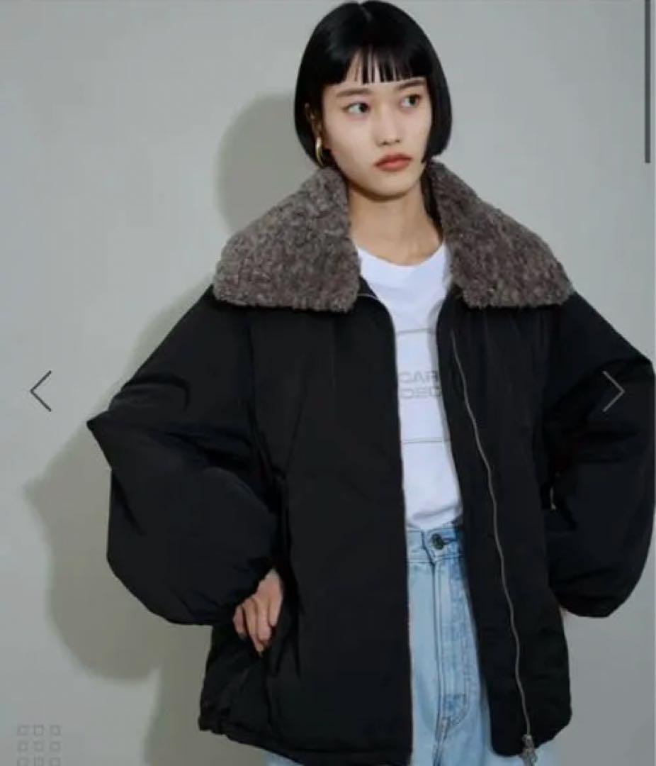 アダムエロペ　WEB限定　サステナブル　マルチWAYミドル丈ボアコンビブルゾン