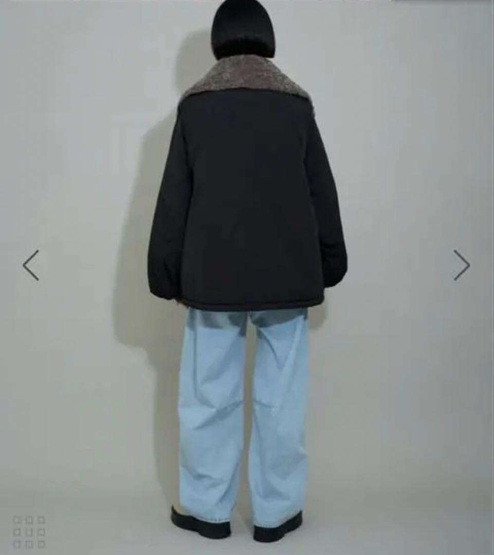 アダムエロペ　WEB限定　サステナブル　マルチWAYミドル丈ボアコンビブルゾン