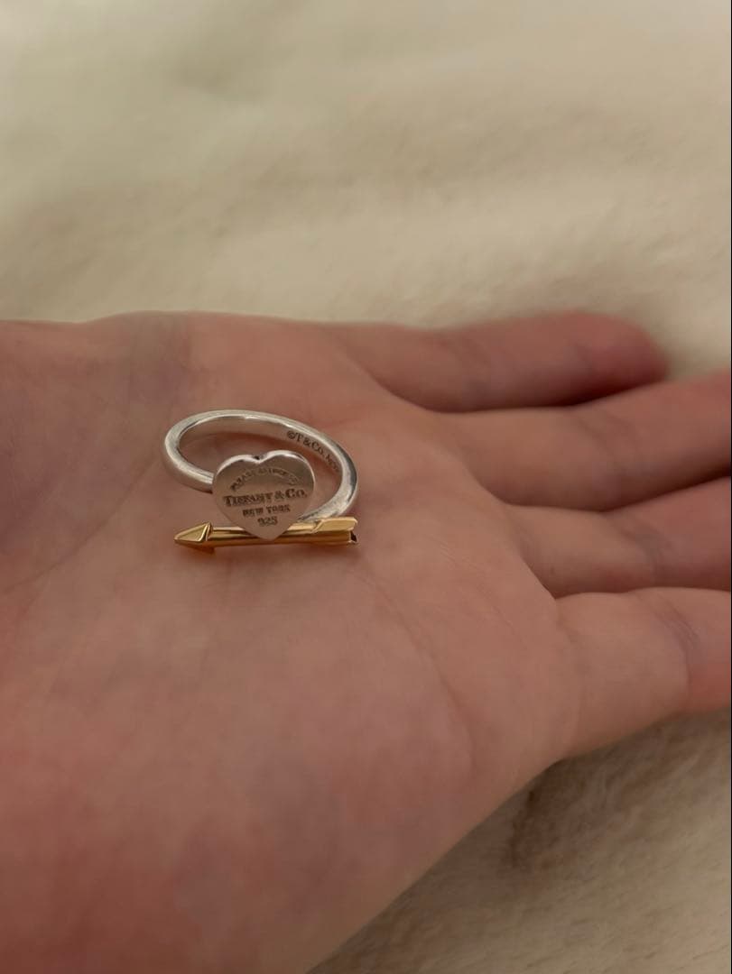 早い者勝ち 美品Tiffany&Co.ラブストラックハートタグリング6.5号