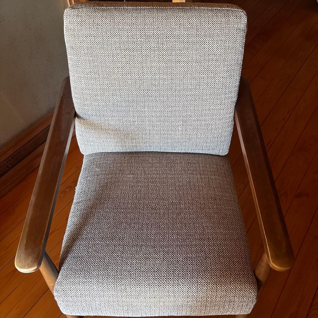 ※今月で処分します　大幅値下げ【座面カバー手洗い洗濯済み】1人掛けソファ グレー