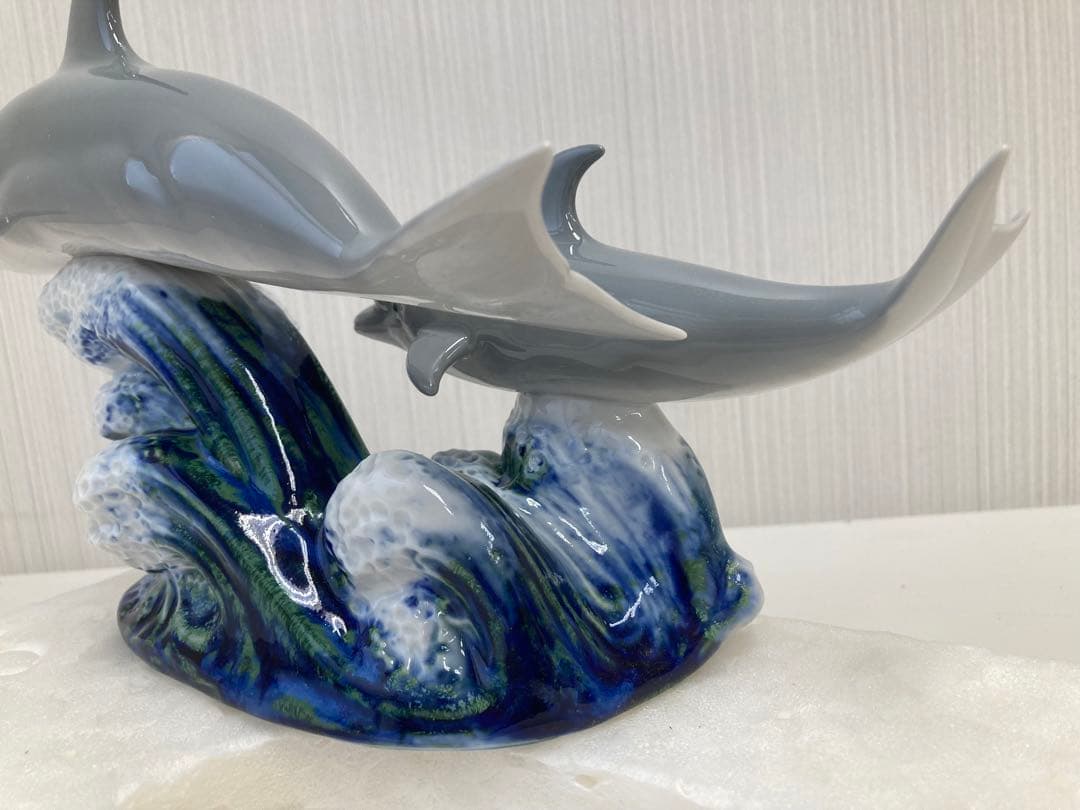 極美品‼️ LLADRO リヤドロ イルカの親子