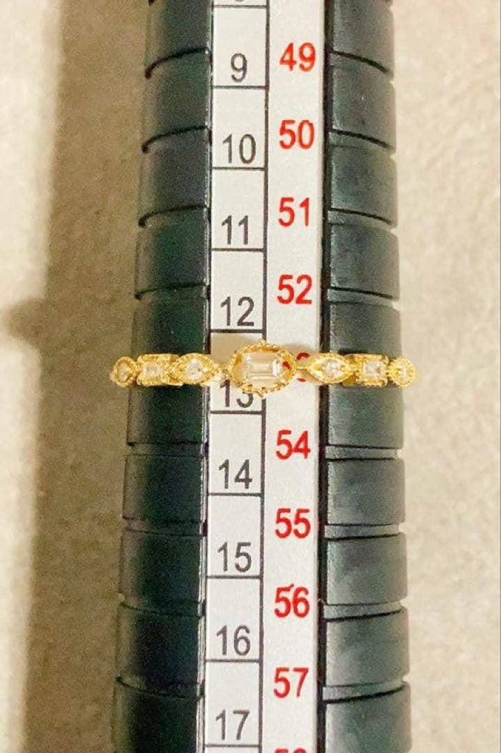 K18 ageteアガット 13号 0.08ct ダイヤモンド ゴールド リング