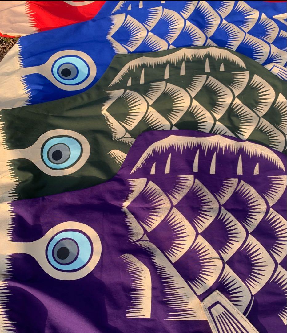 歌川広重「名所江戸百景 水道橋駿河台」手染め鯉のぼり　紫　1.5mセット鯉のぼり