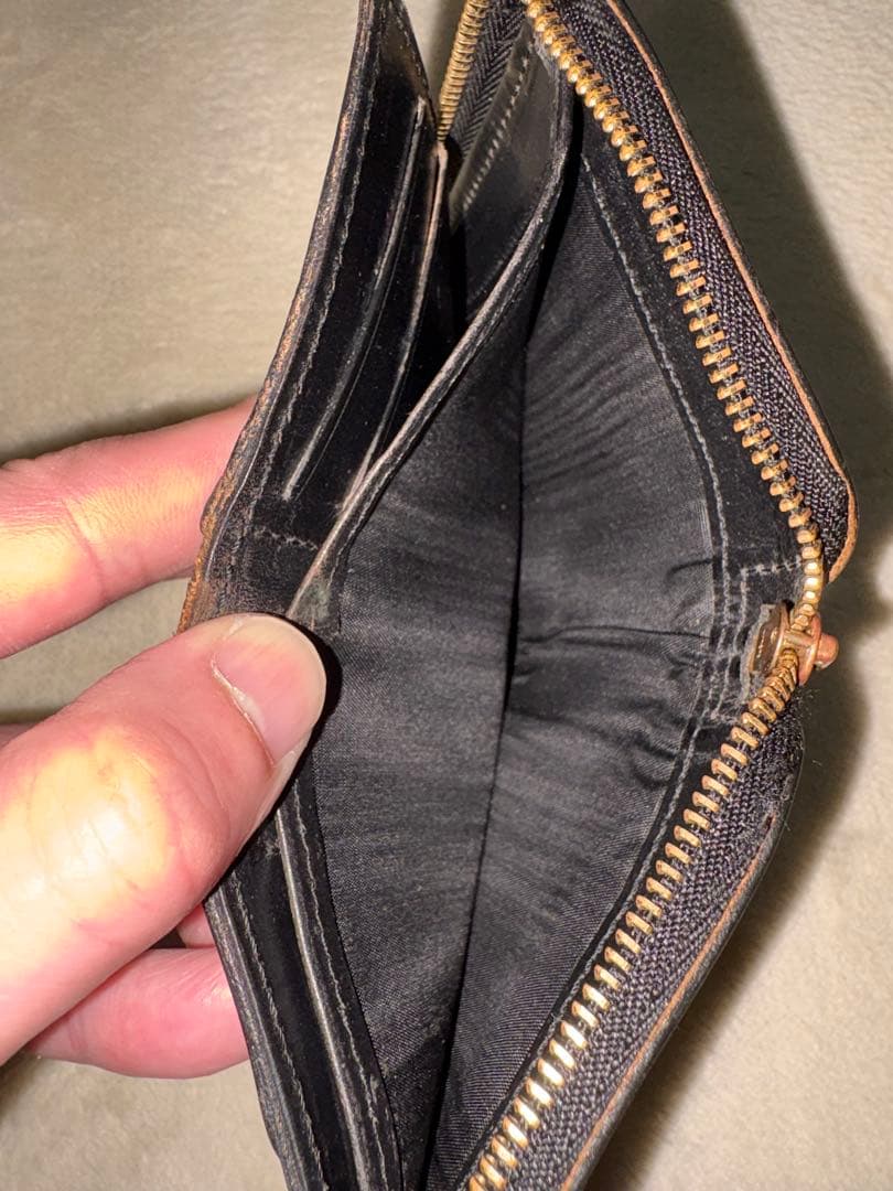 GLEN ジップアラウンドスモールウォレット　ブラック