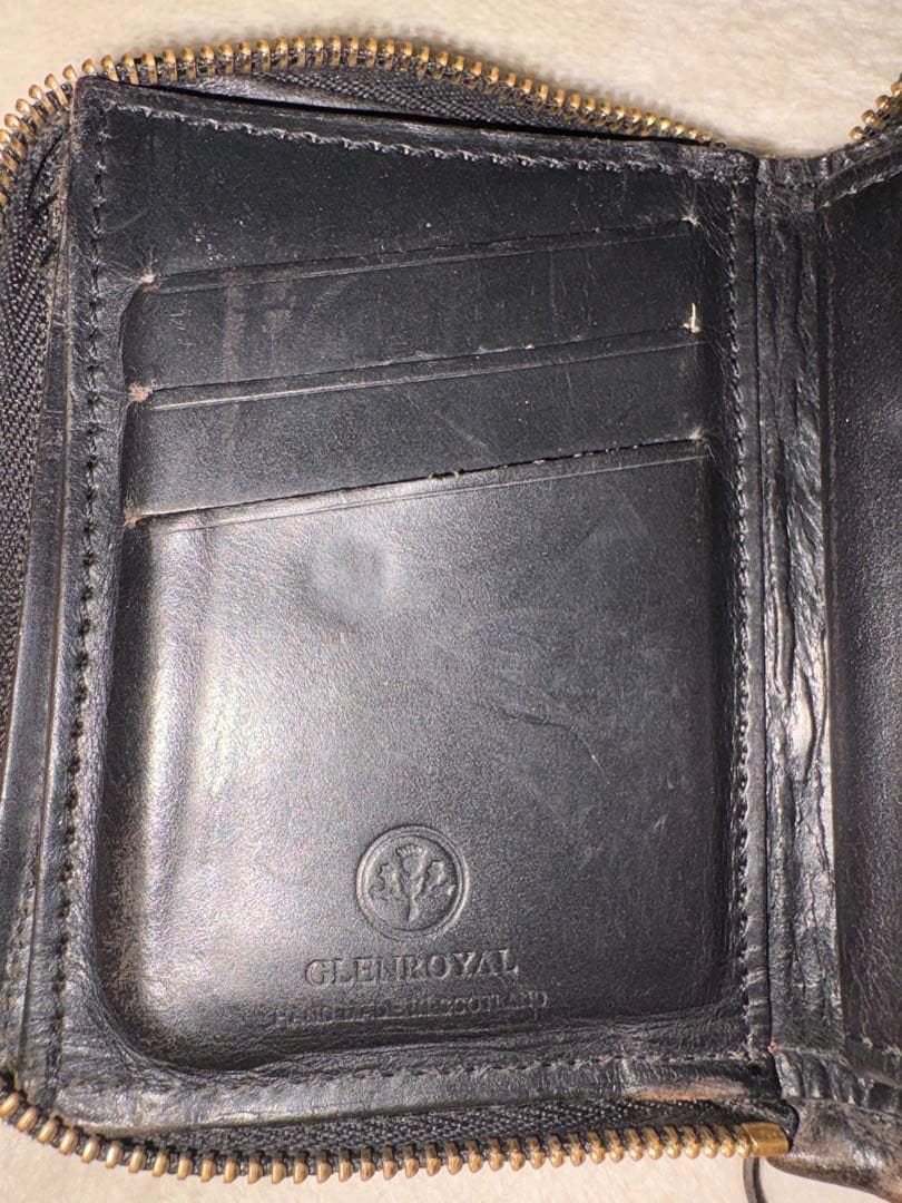 GLEN ジップアラウンドスモールウォレット　ブラック