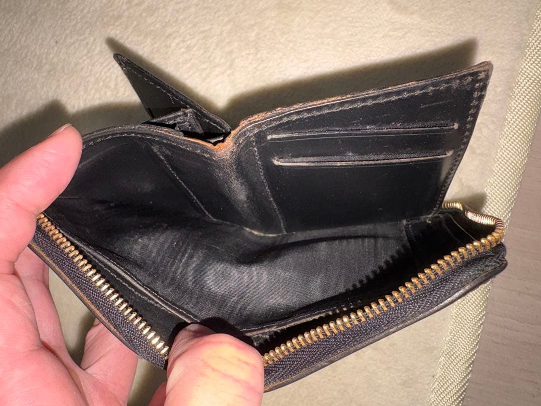 GLEN ジップアラウンドスモールウォレット　ブラック