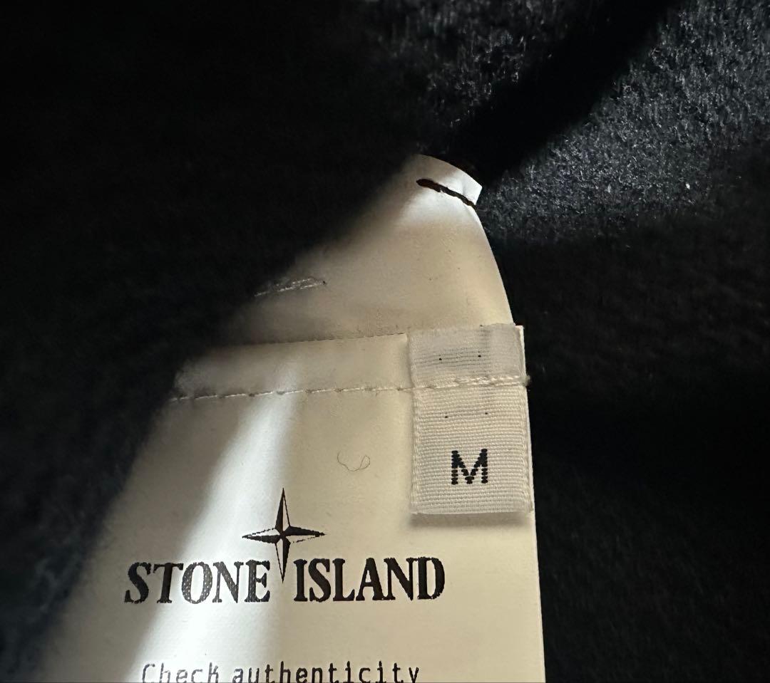 STONE  ブラック フード付きパーカー M