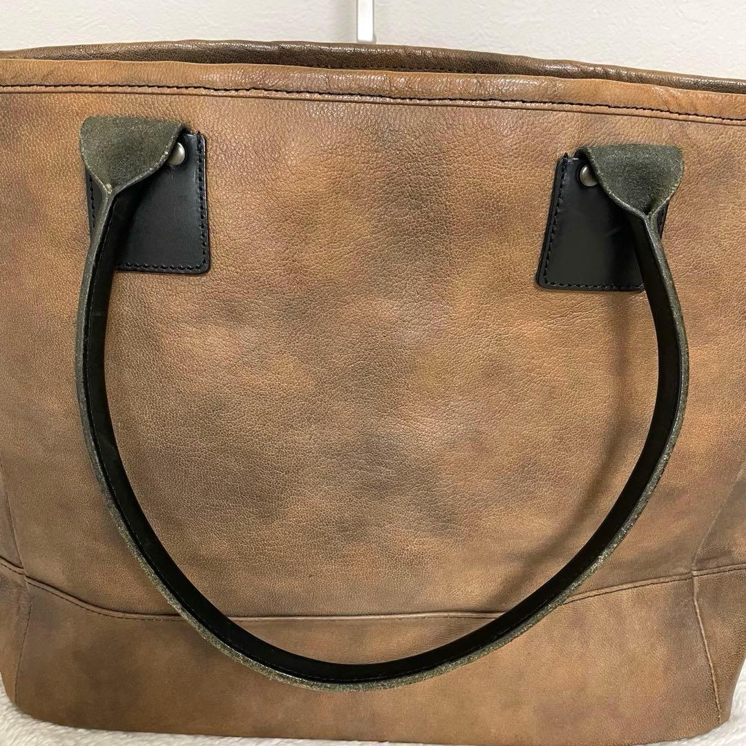 MOTO モト レザー ブラウン トートバッグ