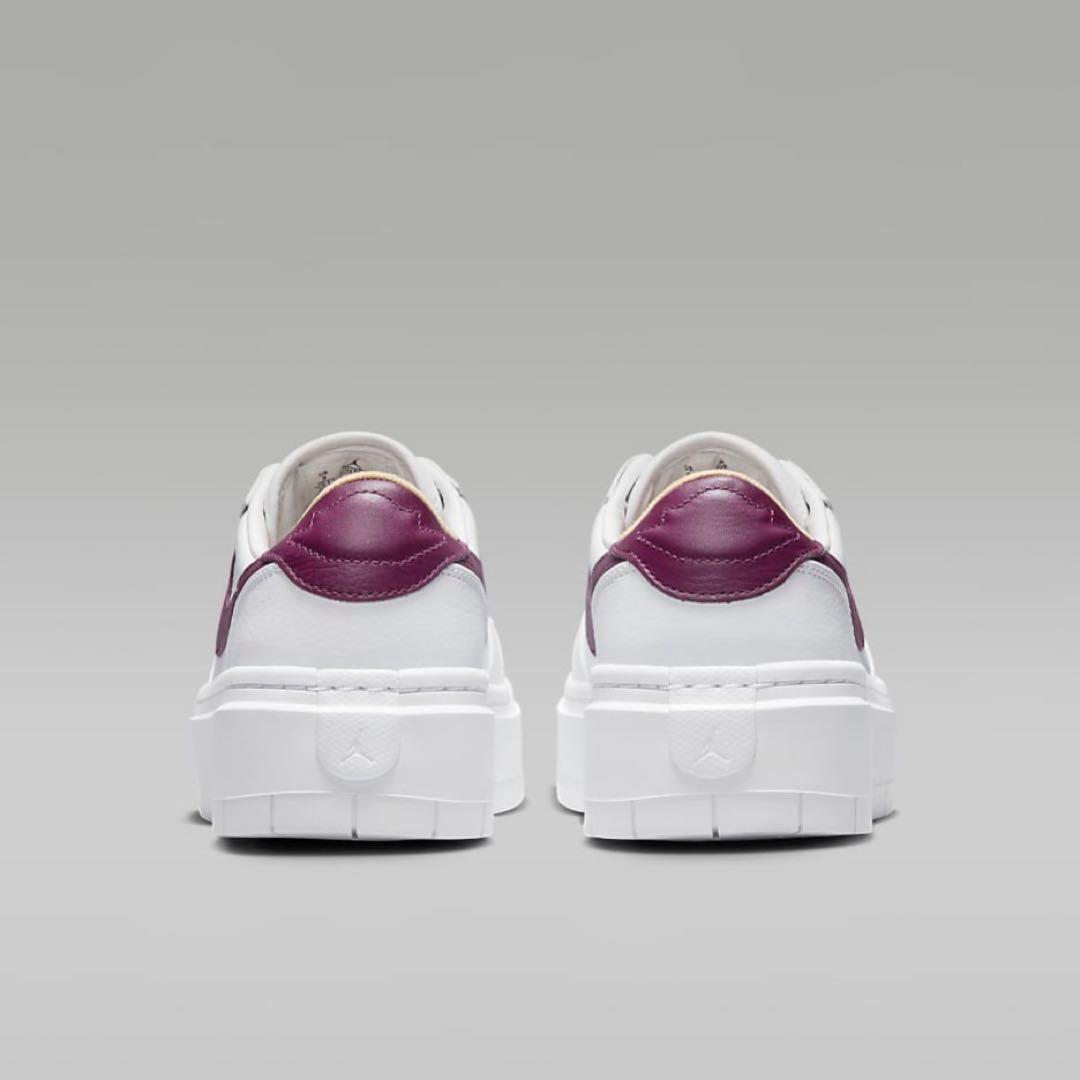 【新品23.5cm】NIKE｜エアジョーダン１｜ホワイト/ボルドー 厚底