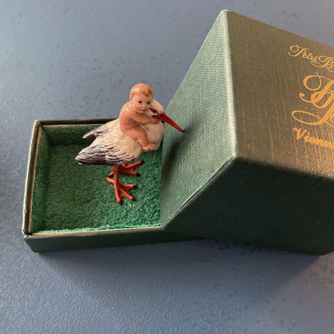 コウノトリ　ヴィエナブロンズ　vienna bronzes