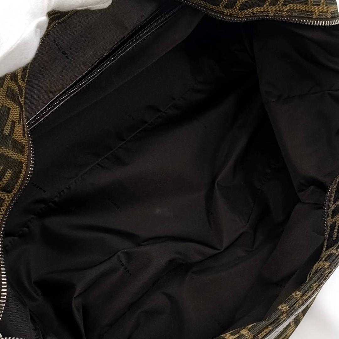 ✨希少✨フェンディ ズッカ 大容量 ボストンバッグ キャンバス レザー ブラウン