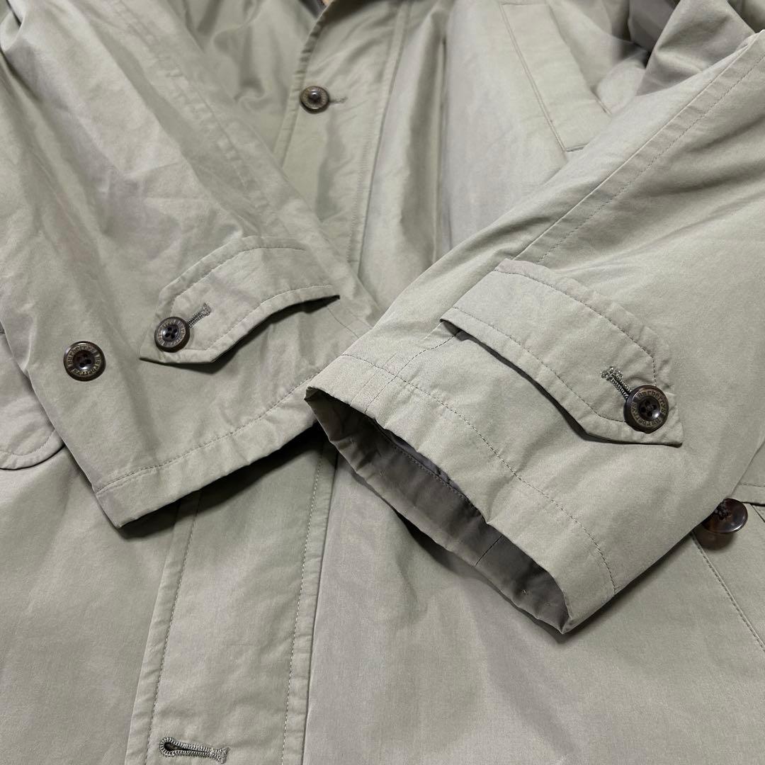 美品 バーバリー ノバチェック ダウンライナー ステンカラーコートL 90s古着