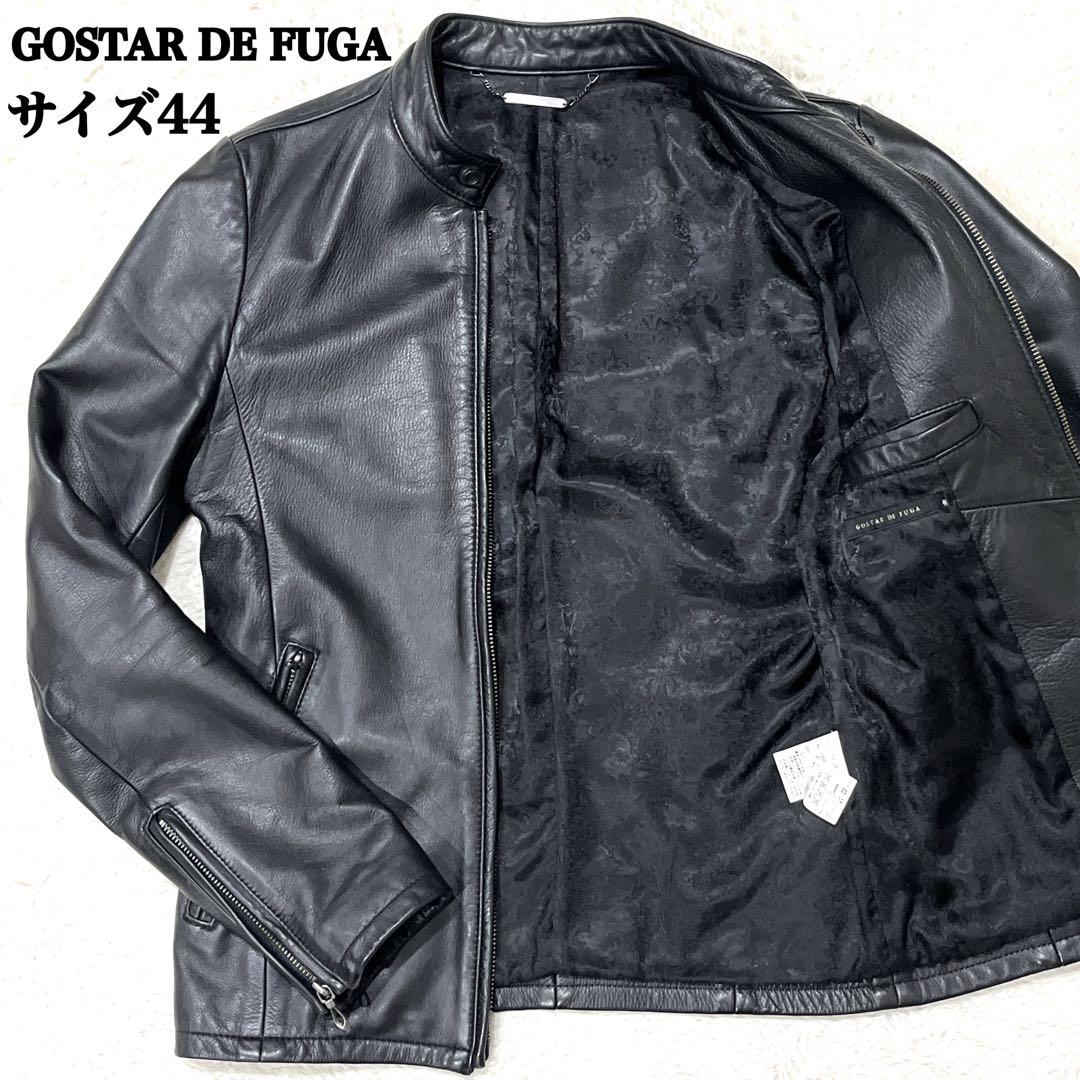 ゴスタールジフーガ 馬革 シングルライダース 総柄 裏地ペイズリー柄 サイズ44