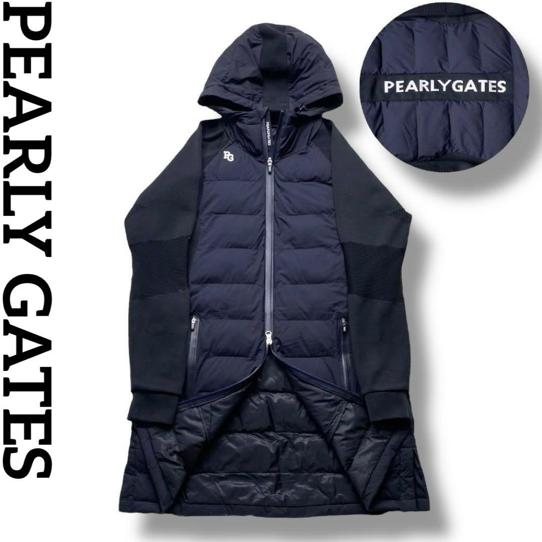 【美品】PEARLY GATES ロゴ ダウン アウター 中綿 ゴルフウェア