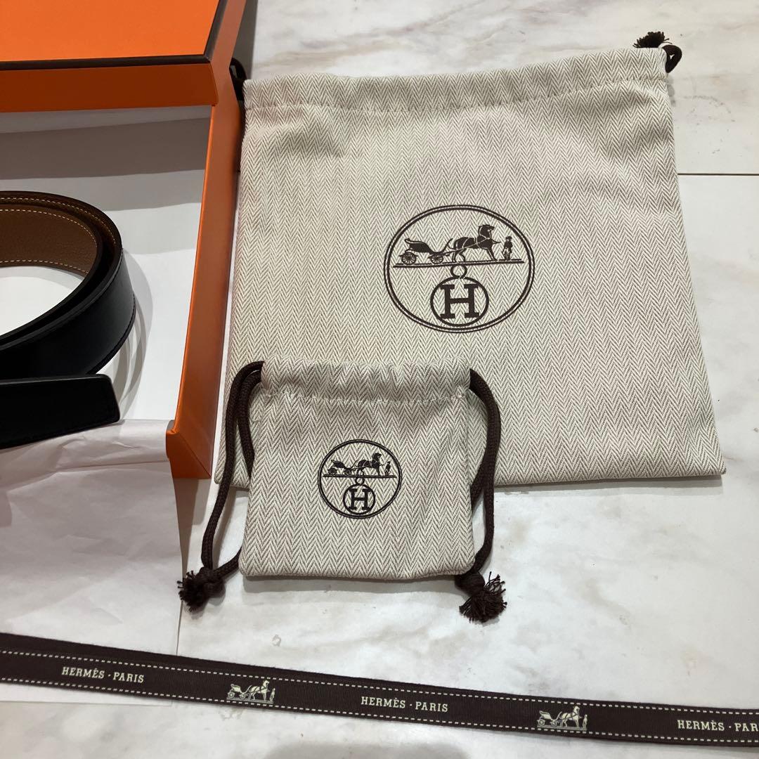 リラッたか！未使用品！HERMES ベルト リバーシブル32MM メンズ