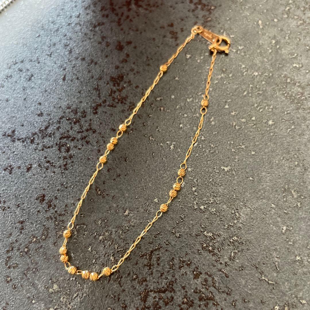 アガット　k18 ミラーボール　ブレスレット