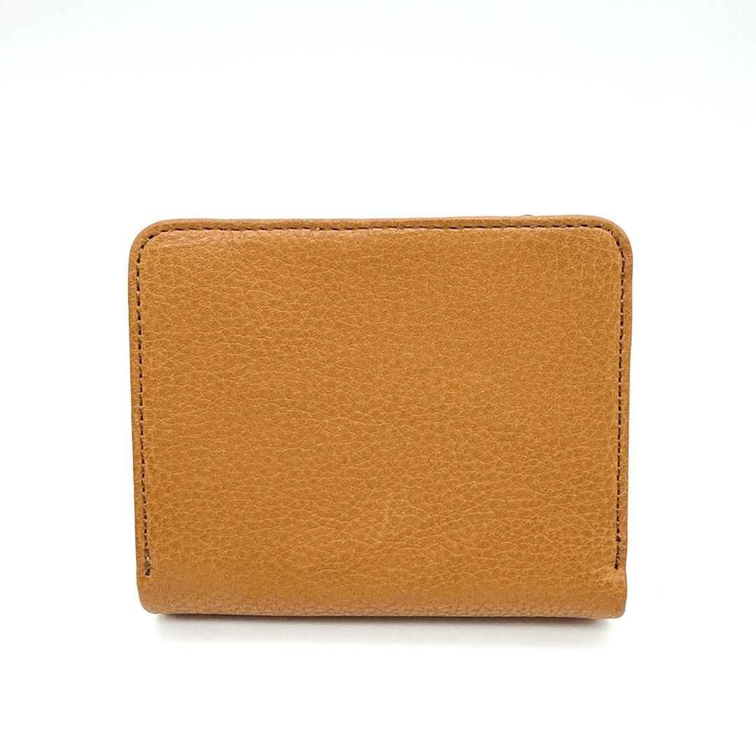 【美品】Dakota 二つ折り財布 コンパクト 本革 馬蹄 L字ファスナー