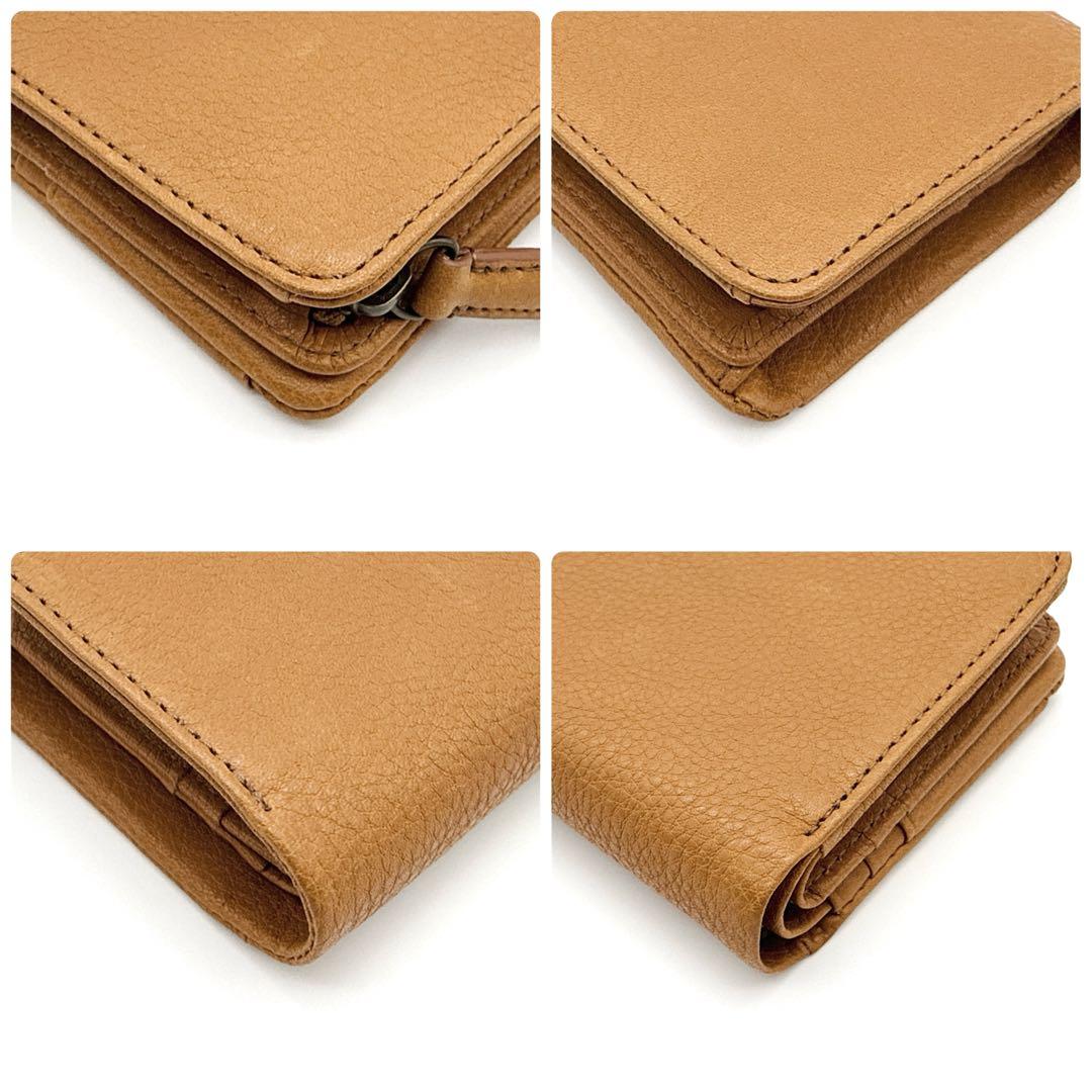 【美品】Dakota 二つ折り財布 コンパクト 本革 馬蹄 L字ファスナー