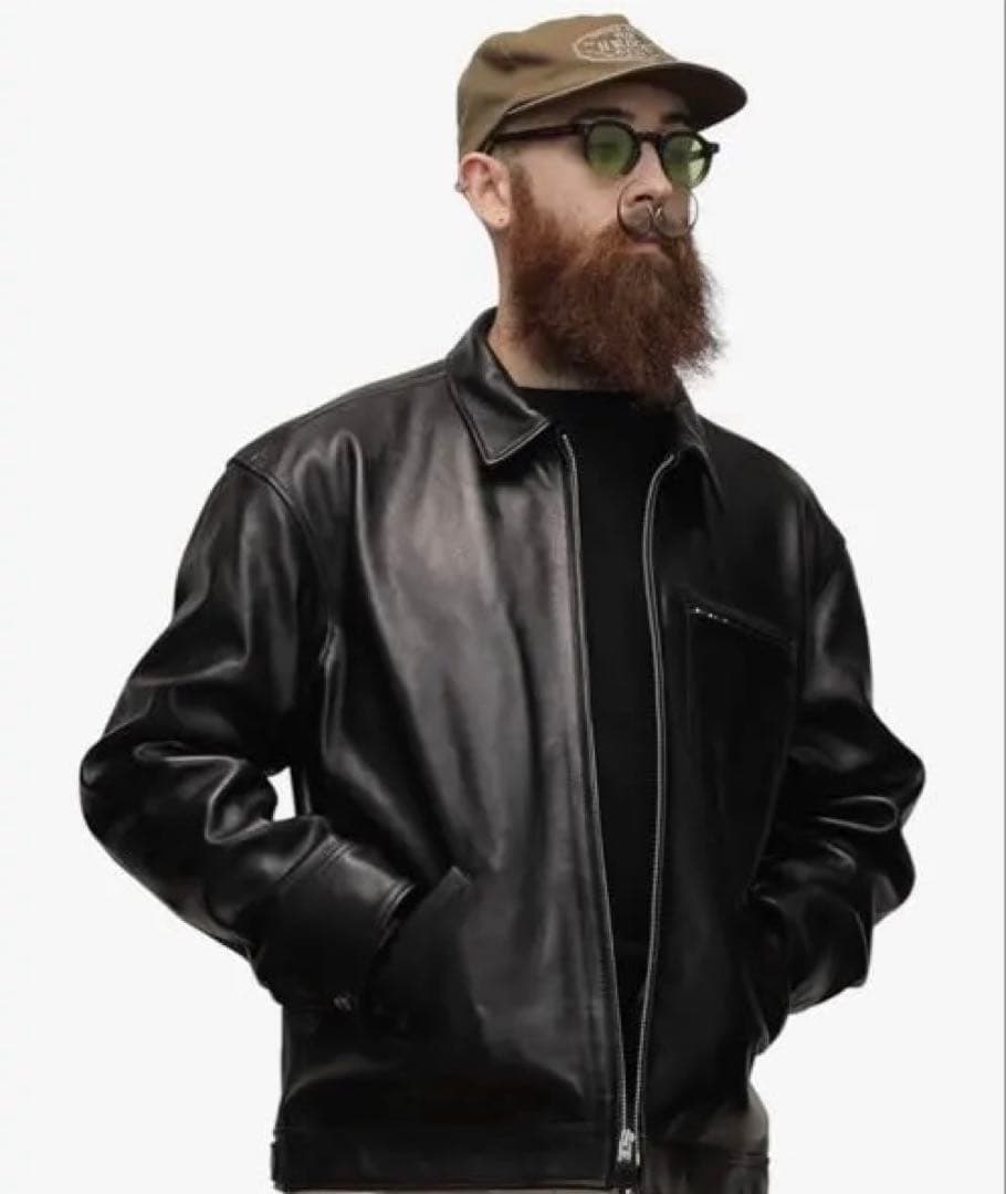 Schott NYC LEATHER TRACKER JACKET M ブラック