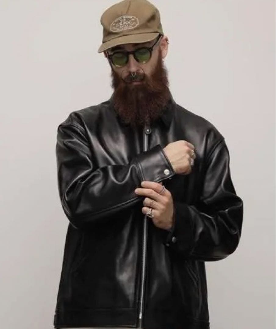 Schott NYC LEATHER TRACKER JACKET M ブラック