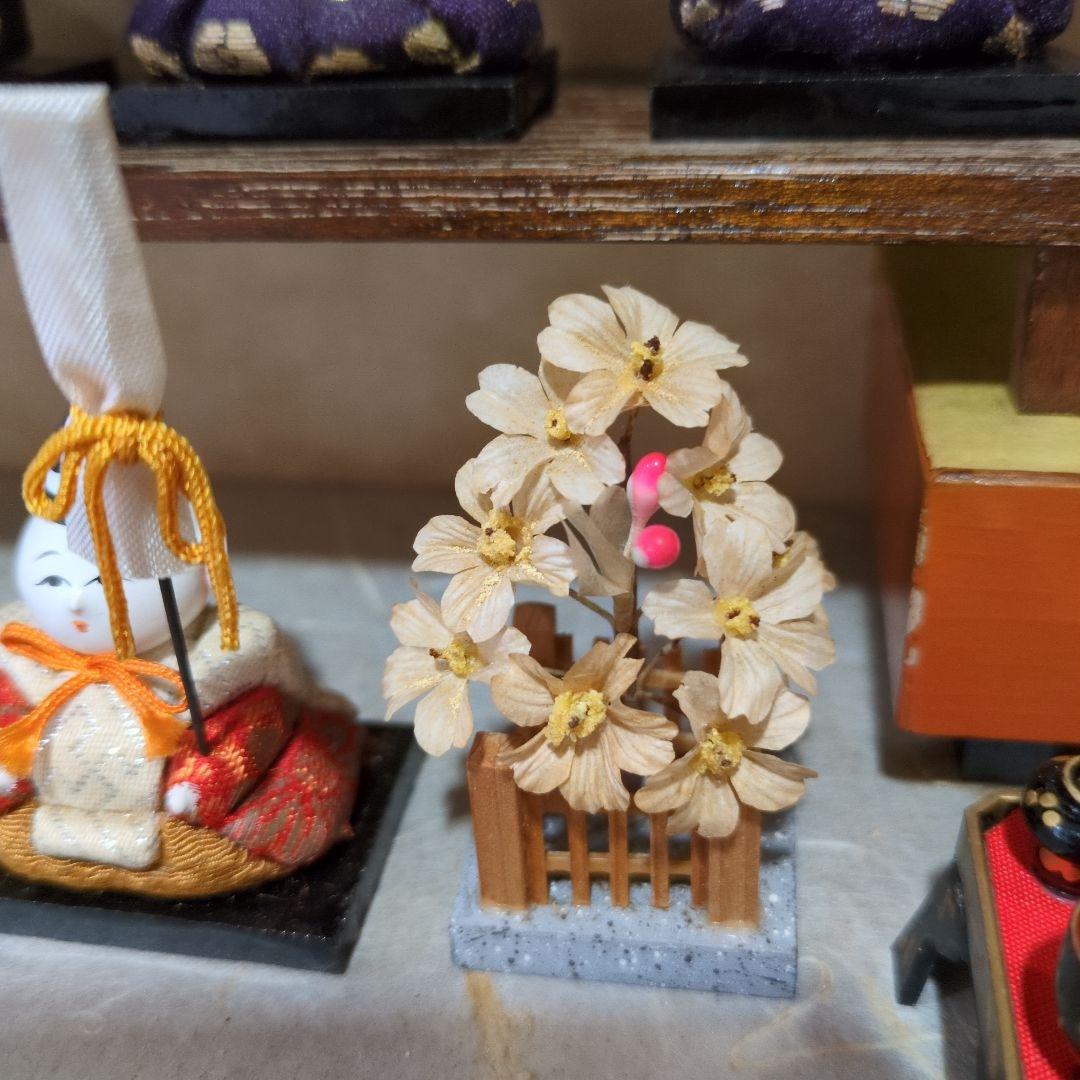 昭和レトロ　雛人形五段飾りガラスケース付き