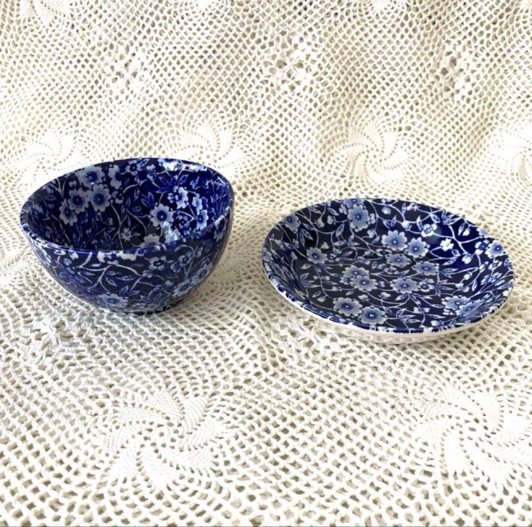 Burleigh ブルーキャリコ シュガーボウル ミニプレート