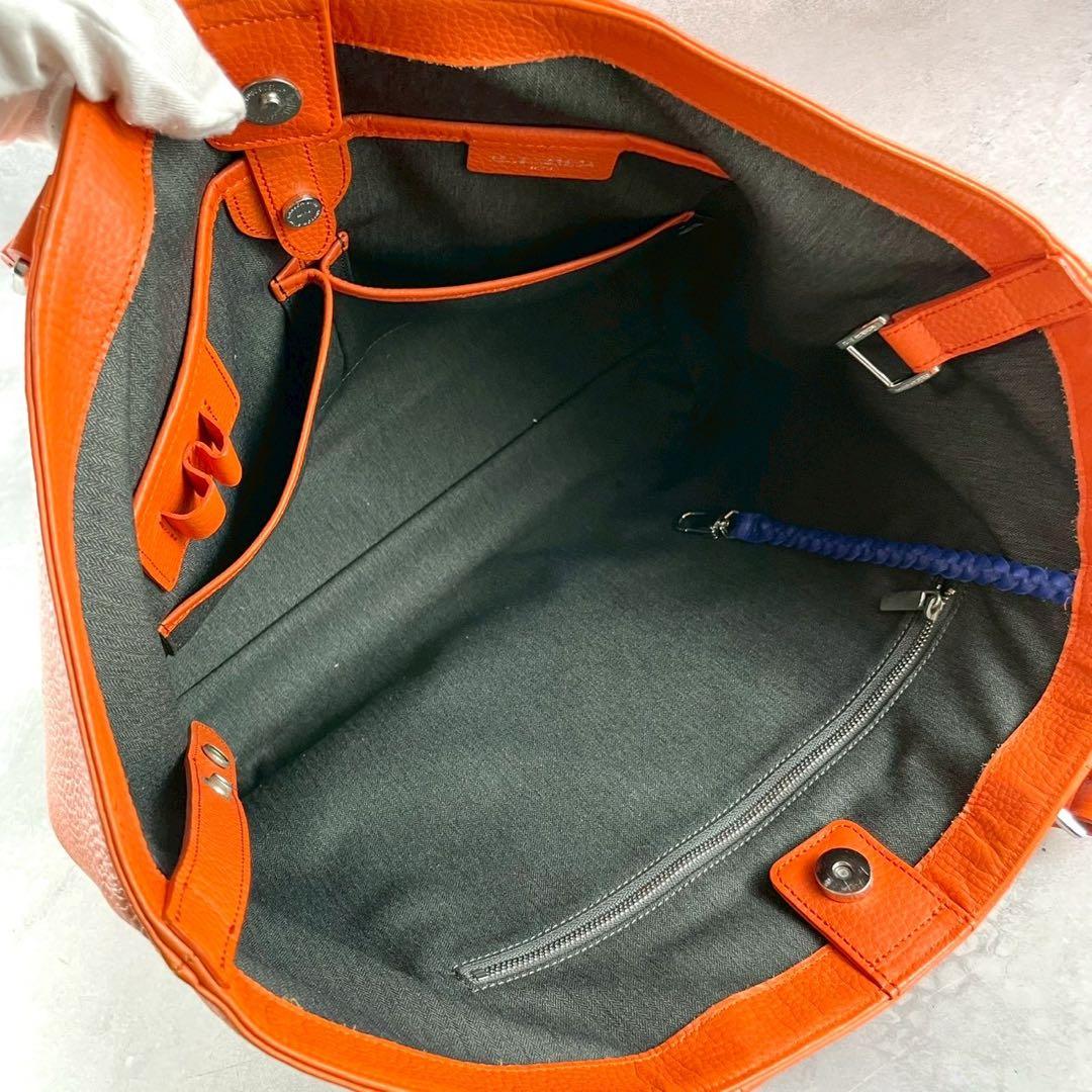 ペッレモルビダ ビジネストート 通勤 ブリーフバッグ 希少カラー オレンジ