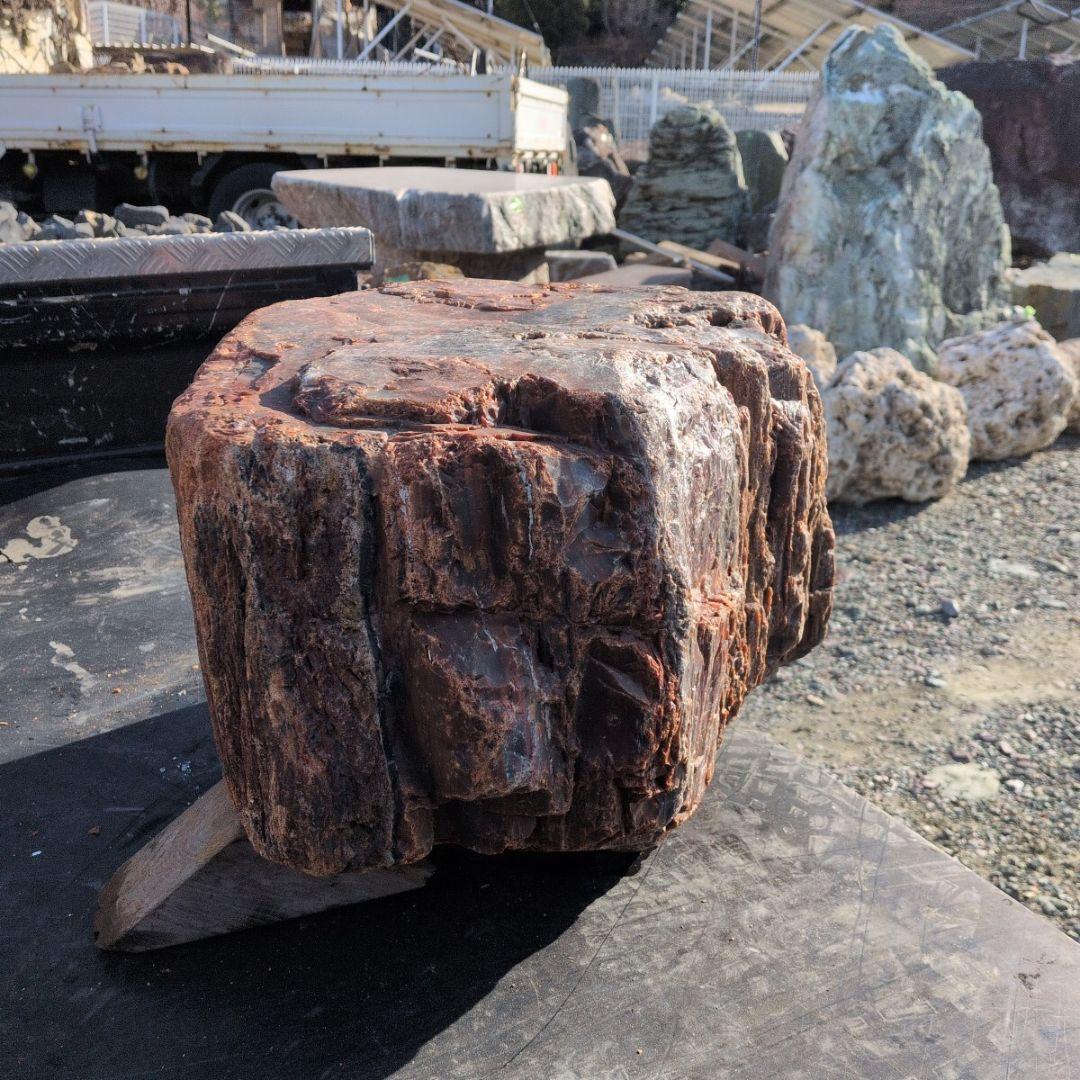 アリゾナ産　珪化木　77キロ　庭石　石 鑑賞石　石材　置物　オブジェ　インテリア