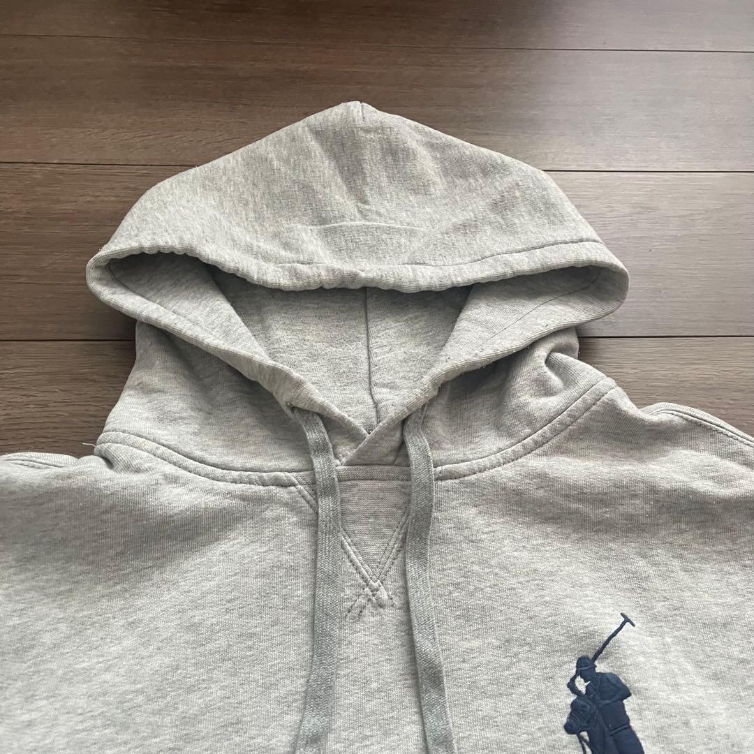 Polo Ralph Lauren パーカー ビックポニー グレー S 短丈