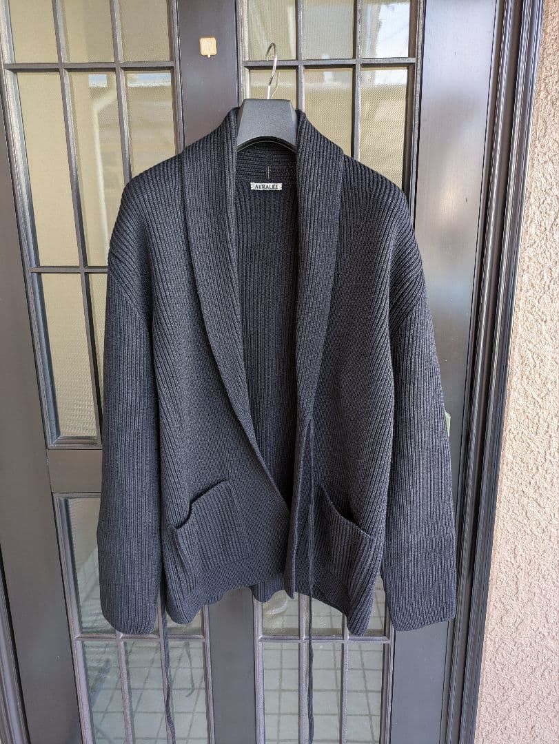 AURALEE　SUPERFINE WOOL RIB KNIT GOWN　5