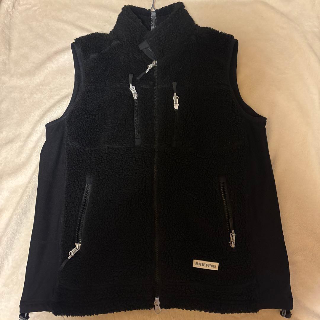 BRIEFING ブラック フリースベスト