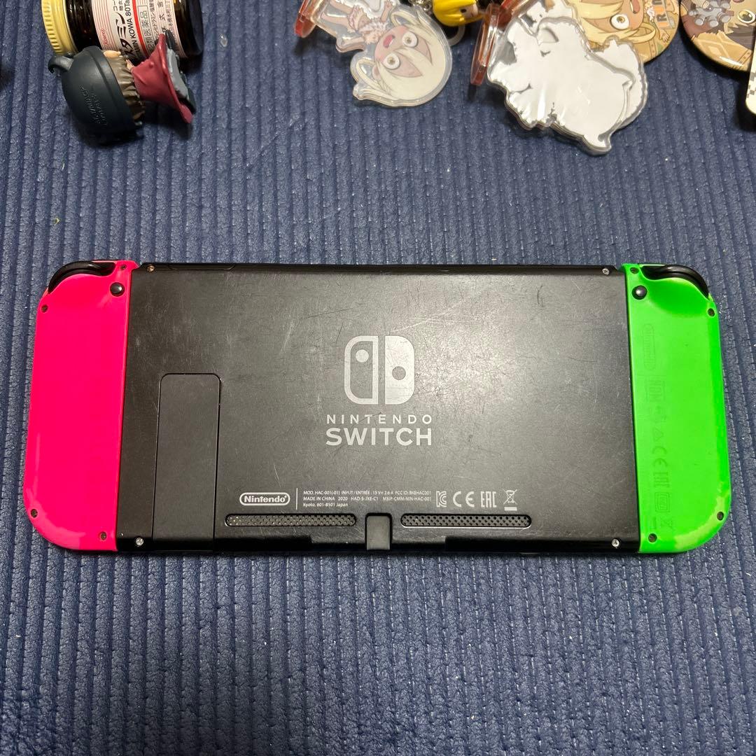 ま*屋様 Nintendo Switch グリーン/ピンク本体動作確認済み充電器