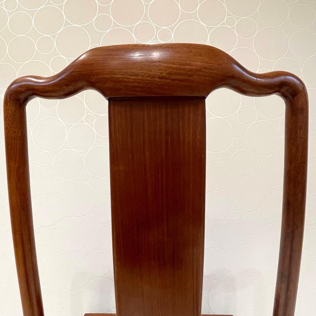 【希少・美品】唐木家具 無垢材 チェア 明式デザイン 高級椅子 馬蹄脚 花梨材