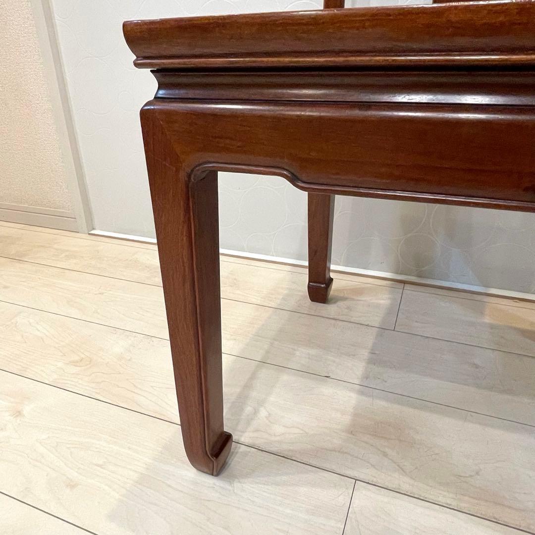 【希少・美品】唐木家具 無垢材 チェア 明式デザイン 高級椅子 馬蹄脚 花梨材
