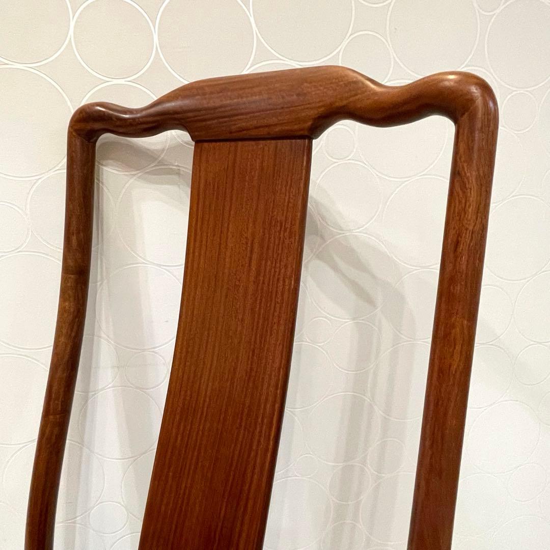 【希少・美品】唐木家具 無垢材 チェア 明式デザイン 高級椅子 馬蹄脚 花梨材
