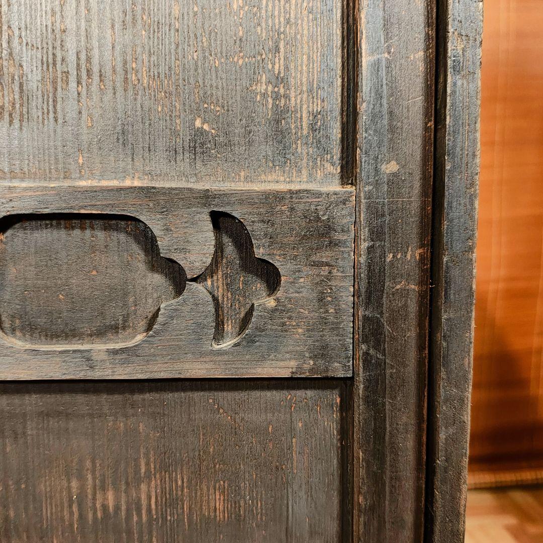 水屋　食器棚　引戸棚　昭和レトロ　木箱　古家具