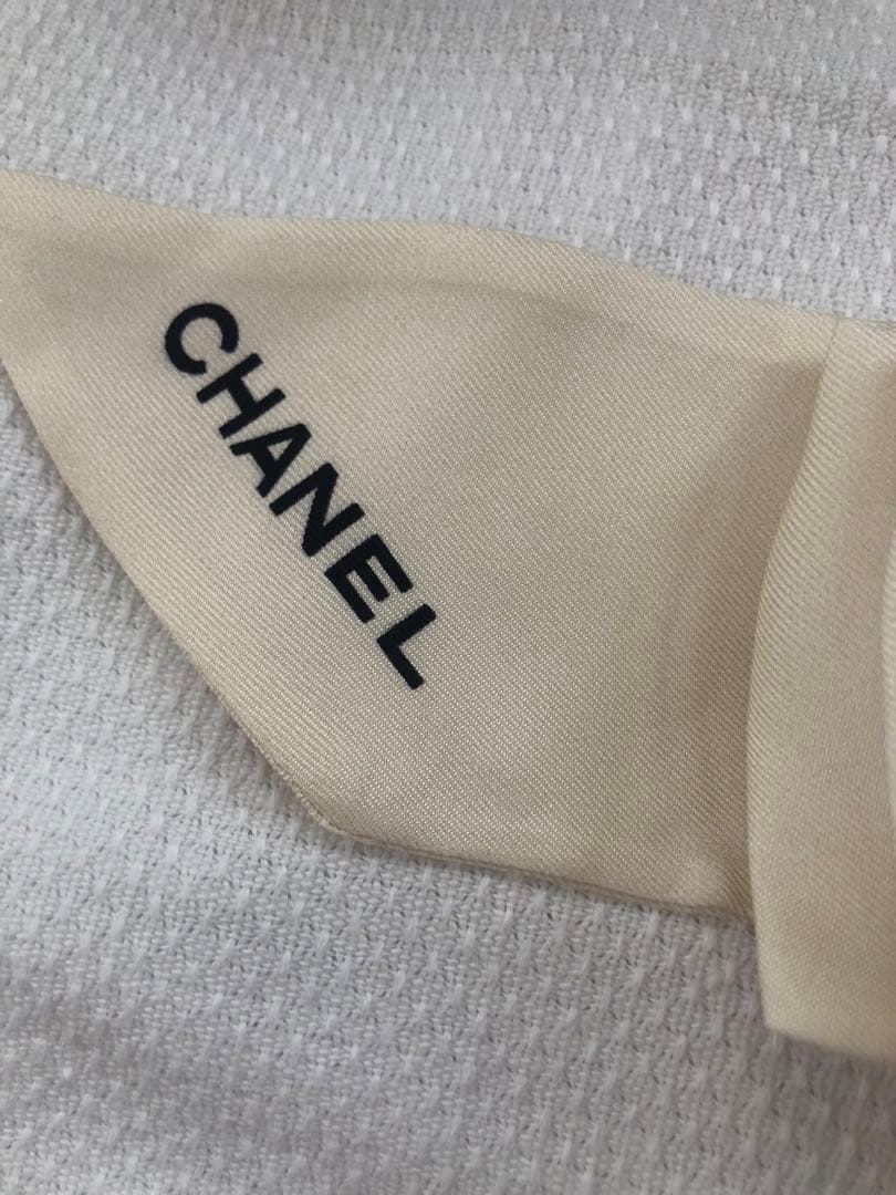CHANEL アイボリー リボンヘアゴム　スズ，グランマ様こ専用。